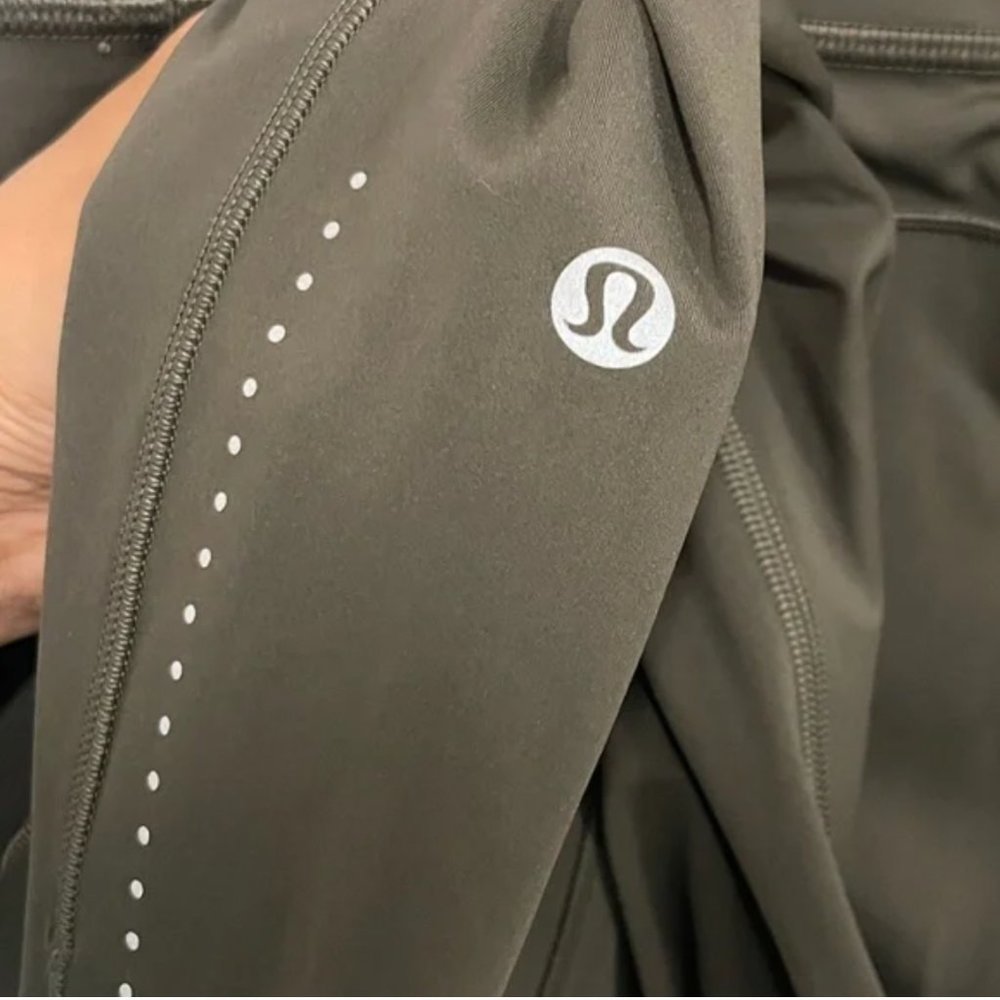 Lululemon Fast & Free Crop II *Nulux 19" Dark Olive 4 - Picture 15 of 16